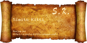 Simits Kitti névjegykártya